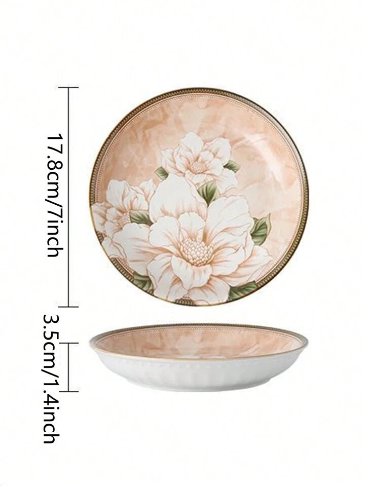 Set of 6 Ceramic Serving Bowls, Japanese Ceramic Rice Bowl, Dinnerware Bowls Gift Set, Floral Ceramic Bowl Set Set of 6 Ceramic Serving Bowls, Japanese Ceramic Rice Bowl, Dinnerware Bowls Gift Set, Floral Ceramic Bowl Set